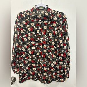 CHIEU Vintage Floral blouse size Med